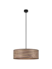 Lampa wisząca z drewna orzecha włoskiego Tsuri, Drewno orzecha włoskiego, czarny, Ø 45 x W 169 cm