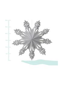 Adorno para colgar copo de nieve Snowflake, Papel, Plateado, Ø 30 cm