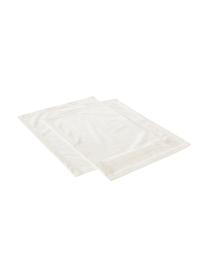 Fluwelen placemats Simone, 2 stuks, 100% polyester fluweel, Wit, 35 x 45 cm