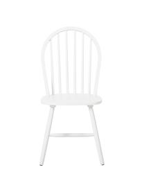 Dřevěné židle ve windsorském stylu Megan, 2 ks, Lakované kaučukové dřevo, Bílá, Š 46 cm, H 51 cm