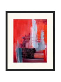 Ingelijste digitale print Abstract Red Art, Afbeelding: digitale print op papier,, Lijst: gelakt hout, Multicolour, B 53 cm x H 63 cm