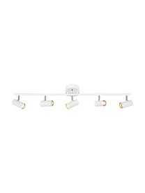 Faretti da soffitto Barcelona, Metallo rivestito, Bianco, Larg. 105 x Alt. 20 cm