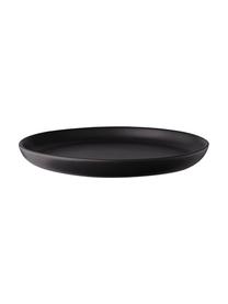 Frühstücksteller Nordic Kitchen aus Steingut in Schwarz matt, 4 Stück, Steingut, Schwarz, matt, Ø 21 cm