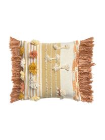 Boho kussenhoes Colors met franjes en decoratie, 100% katoen, Multicolour, 45 x 45 cm