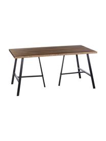 Mesa de comedor Dinni, Tablero: tablero de fibras de dens, Patas: metal recubierto, Marrón, negro, An 160 x F 90 cm