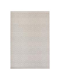 In- & Outdoor-Teppich Meadow Raute mit grafischem Muster, Grau, Beige, B 80 x L 150 cm (Grösse XS)