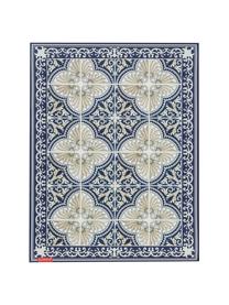 Alfombra vinílica Luis, antideslizante, Vinilo reciclable, Azul, beige, An 136 x L 203 cm