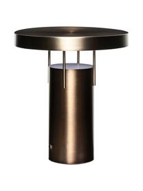 Stmívatelná exteriérová stolní LED lampa s dotykovou funkcí Bring Me, Ocel potažená mosazí, Mosazná, Ø 25 cm, V 28 cm