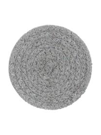 Sottobicchiere rotondo in cotone Vera 4 pz, 100% cotone, Grigio, Ø 10 cm