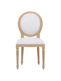 Silla de madera de roble tapizada, Medallon, Marrón, crema, 50 x 101 cm