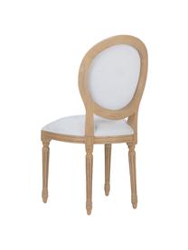 Silla de madera de roble tapizada, Medallon, Marrón, crema, 50 x 101 cm