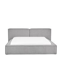 Polsterbett Lennon, Bezug: 100% Polyester Der hochwe, Gestell: Massives Kiefernholz, FSC, Webstoff Hellgrau, B 180 x L 200 cm