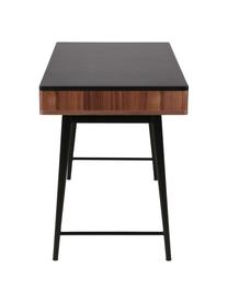 Bureau minimaliste Nuance, Brun, noir, larg. 120 x prof. 60 cm