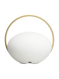 Mobilna lampa stołowa LED z funkcją przyciemniania Orbit, Biały, odcienie złotego, Ø 20 x W 19 cm