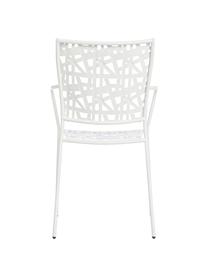 Silla para exterior de metal apilable Kelsie, Metal con pintura en polvo, Blanco, An 54 x F 55 cm