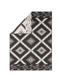 Oboustranný vnitřní a venkovní koberec Malibu, Černá, krémová