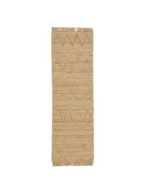 Handgemaakte jute loper Jason, 100% jute, Beige, B 80 x L 250 cm