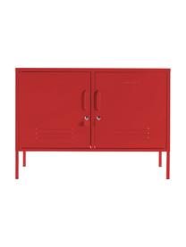 Aparador taquilla de metal The Lowdown, Acero con pintura en polvo, Rojo, An 100 x Al 72 cm