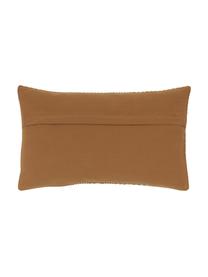 Housse de coussin rectangulaire couleur camel Nadia, 100% Baumwolle, Beige, blanc crème, larg. 30 x long. 50 cm