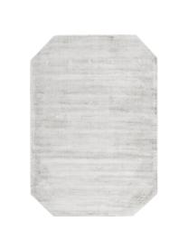 Viscose vloerkleed Jane Diamond, Bovenzijde: 100% viscose, Onderzijde: 100% katoen, Lichtgrijs-beige, 160 x 230 cm