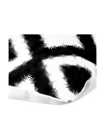 Housse de coussin imprimé graphique Losange, Blanc, noir