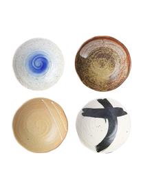 Sada ručně vyrobených misek Yunomi, 4 díly, Kamenina, Více barev, Ø 17 cm, V 5 cm