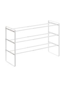 Uitschuifbaar schoenenkast Frame, Gepoedercoat staal, Wit, B 41-70 x H 46 cm