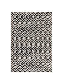 Tapis d'extérieur style ethnique Jerry, Noir, blanc