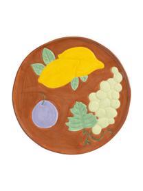 Set 4 piatti da colazione in dolomite Fruitful, Dolomite, smaltata, Multicolore, Ø 16 cm