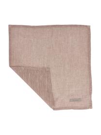 Stoffen servetten Kinia van halflinnen, 4 stuks, 55% katoen, 45% linnen, Oudroze, 45 x 45 cm