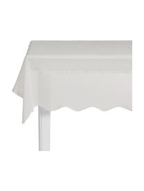 Bestickte Tischdecke Bilia mit gewelltem Saum, 100 % Polyester, Gebrochenes Weiss, 8-10 Personen (L 320 x B 160 cm)