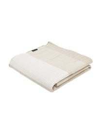 Plaid en coton beige Lino, Beige