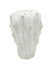 Jarrón de cerámica de diseño Flora, Cerámica, Blanco, gris, Ø 20 x Al 27 cm