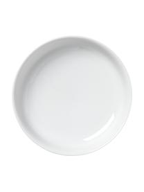 Set 4 piattini da dessert in porcellana con motivo a rilievo Rhombe, Porcellana, Bianco, Ø 16 x Alt. 4 cm