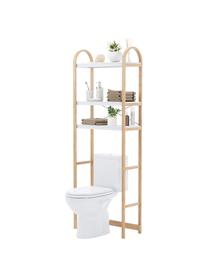Badregal Bellwood mit Holz-Gestell, Gestell: Holz, Ablage: Metall, beschichtet, Weiss, Helles Holz, B 61 x H 170 cm