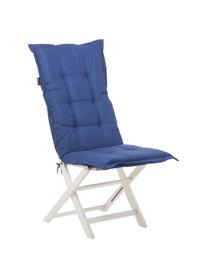 Cuscino sedia con schienale alto Panama, Rivestimento: 50% cotone, 50% poliester, Blu marino, Larg. 50 x Lung. 123 cm