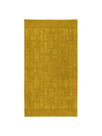 Serviette de plage à motif graphique Como, Jaune, larg. 100 x long. 180 cm