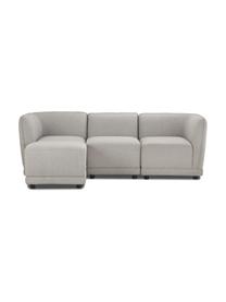 Modulares Ecksofa Ari in Grau, Bezug: 100% Polyester Der hochwe, Gestell: Massivholz, Sperrholz, Webstoff Grau, B 228 x T 136 cm