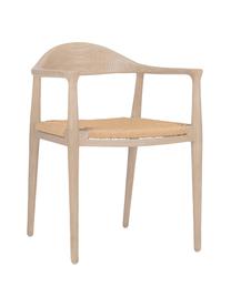 Silla de madera Coppi, Asiento: yute, Marrón, An 55 x F 57 cm