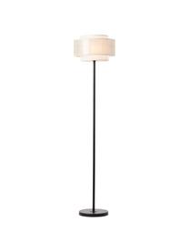 Lámpara de pie Odar, Pantalla: lino, papel, Cable: cubierto en tela, Negro, beige, Ø 36 x Al 152 cm