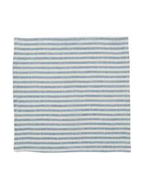 Servilletas de lino Solami, 6 uds., Lino, Azul claro, blanco, An 46 x L 46 cm