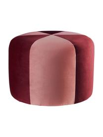 Fluwelen kinderpoef Barcelona, Bekleding: 100% polyester fluweel Ho, Frame: hout, Rood, roze, Ø 40 x H 28 cm