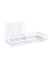 Organizer bianco da ufficio Essentials, Metallo rivestito, Bianco, Larg. 22 x Prof. 10 cm