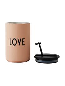 Tazza senza manico multiuso per caffè Favourite LOVE, Acciaio inossidabile rivestito, Pesca, Ø 8 x Alt. 13 cm