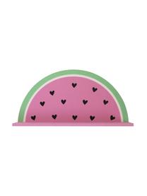 Mensola a muro Watermelon, Legno rivestito, Rosa, verde, nero, bianco, Larg. 37 x Alt. 19 cm