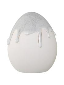 Huevo decorativo Drop, Porcelana, Gris, blanco, Ø 13 x Al 15 cm