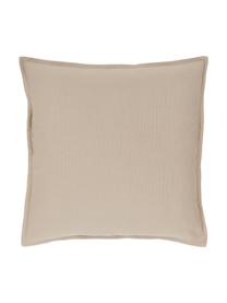 Baumwoll-Kissenhülle Mads in Beige, 100% Baumwolle, Beige, B 50 x L 50 cm