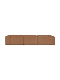 Modulares 4-Sitzer Sofa Dylan in Nougat, Bezug: 100% Polyester Der strapa, Gestell: Massives Kiefernholz, Spe, Braun, B 335 cm x T 113 cm