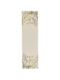 Tafelloper Biene met bloemen motief, 85% katoen, 15% linnen, Beige, multicolour, B 40 x L 145 cm