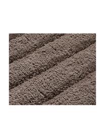 Tapis de bain moelleux brun Board, Coton,
qualité supérieure, 1 900 g/m², Brun-gris, larg. 60 x long. 90 cm